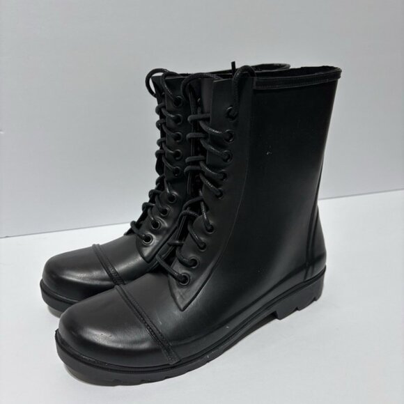 Steve Madden Women’s Troopa-R Black Lace-Up Boots, Size 7 M - Picture 5 of 7